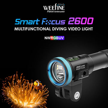 WEEFINE WF103 Smart Focus 2600-Lumen Video Light Underwater Photography